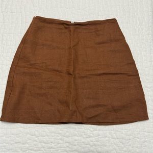 Reformation Linen Mini Skirt